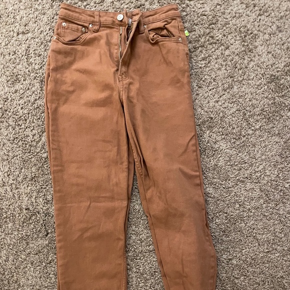 Burnt Orange/ Light brown boyfriend jeans - Picture 1 of 3